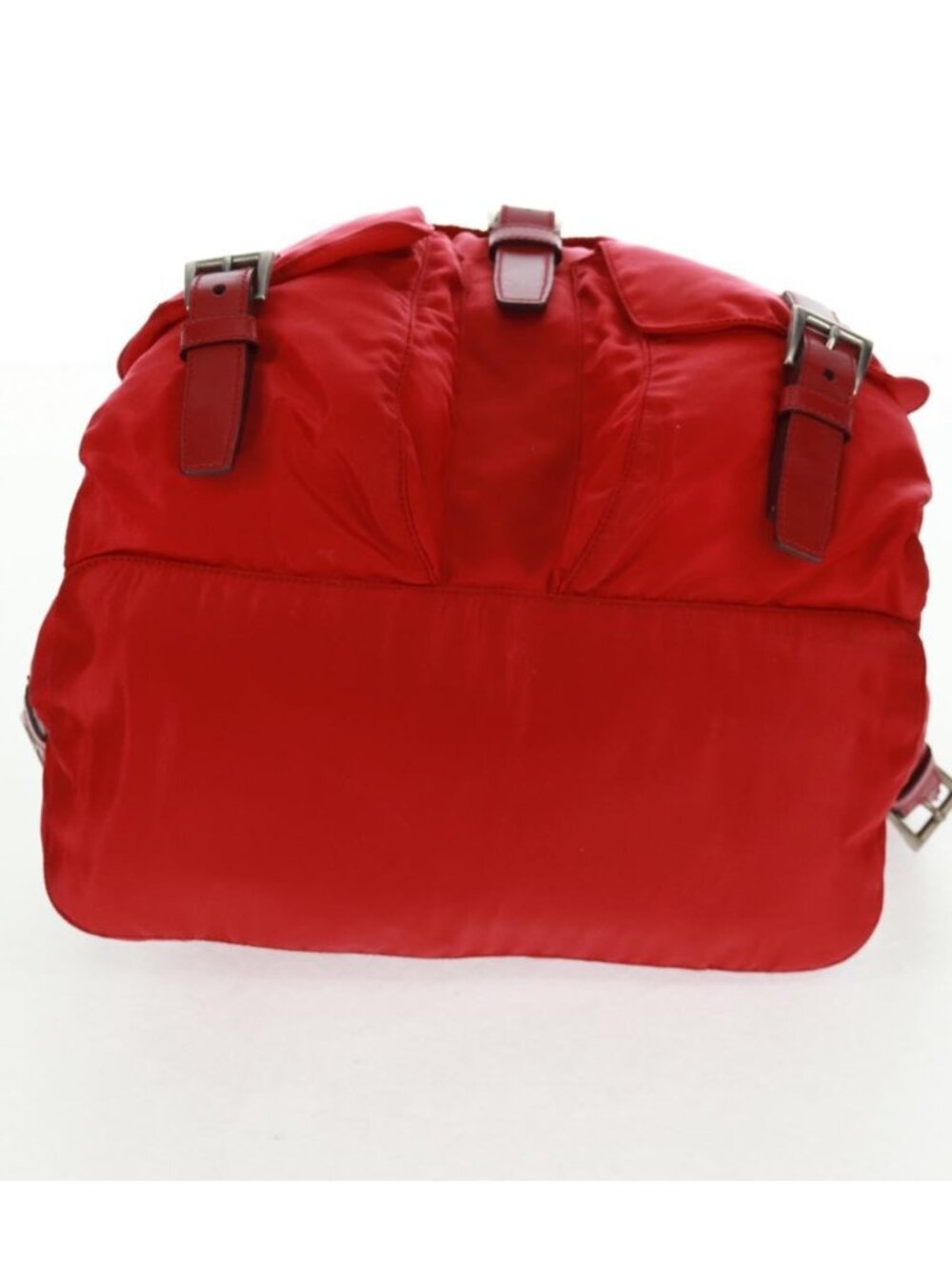 PRADA Backpack Nylon Red Silver - Picture 6 of 16